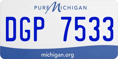 MI license plate DGP7533