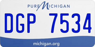 MI license plate DGP7534