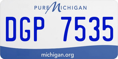 MI license plate DGP7535