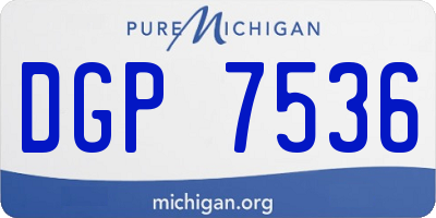 MI license plate DGP7536