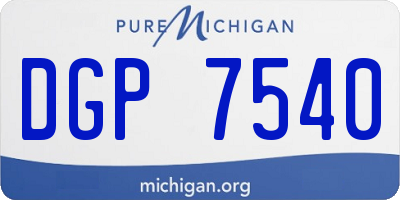 MI license plate DGP7540