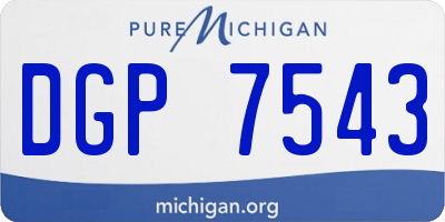 MI license plate DGP7543