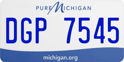 MI license plate DGP7545