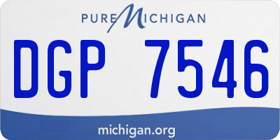 MI license plate DGP7546