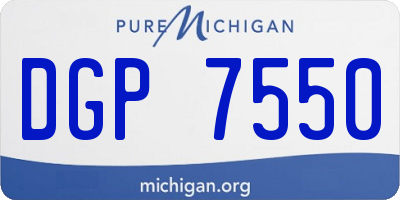 MI license plate DGP7550