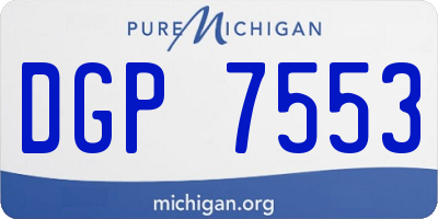 MI license plate DGP7553