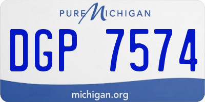 MI license plate DGP7574