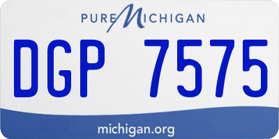 MI license plate DGP7575