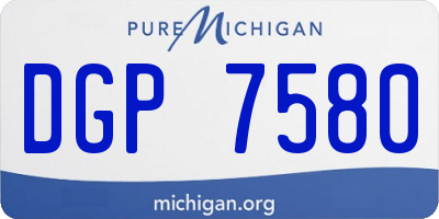 MI license plate DGP7580