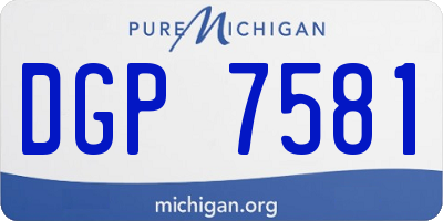 MI license plate DGP7581