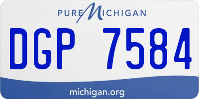 MI license plate DGP7584