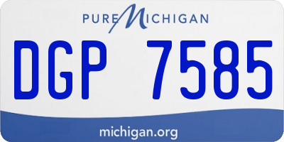 MI license plate DGP7585