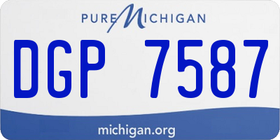 MI license plate DGP7587