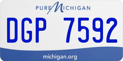 MI license plate DGP7592