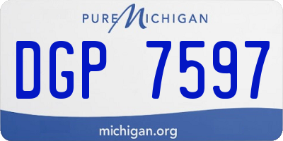 MI license plate DGP7597