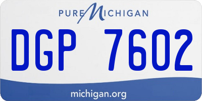 MI license plate DGP7602
