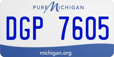 MI license plate DGP7605