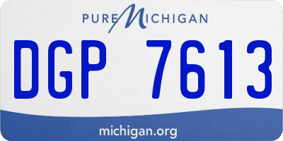 MI license plate DGP7613