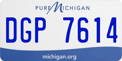 MI license plate DGP7614