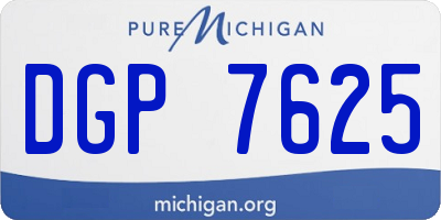 MI license plate DGP7625
