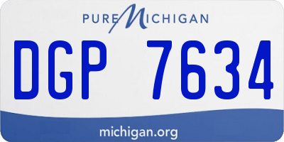 MI license plate DGP7634