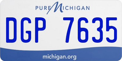 MI license plate DGP7635