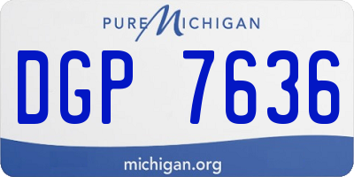 MI license plate DGP7636