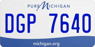 MI license plate DGP7640