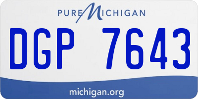 MI license plate DGP7643
