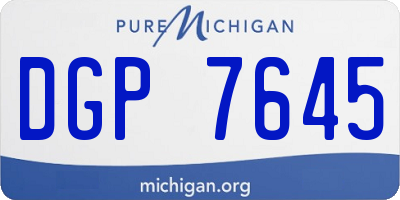 MI license plate DGP7645