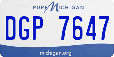 MI license plate DGP7647