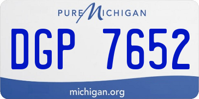 MI license plate DGP7652