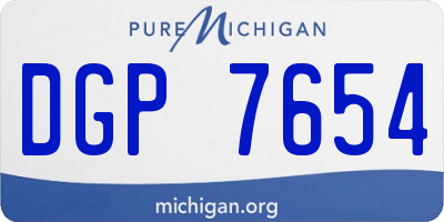 MI license plate DGP7654
