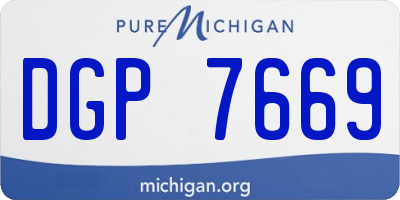 MI license plate DGP7669