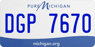 MI license plate DGP7670