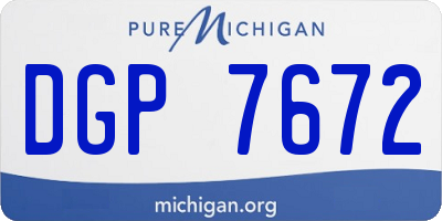 MI license plate DGP7672