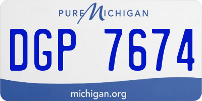 MI license plate DGP7674