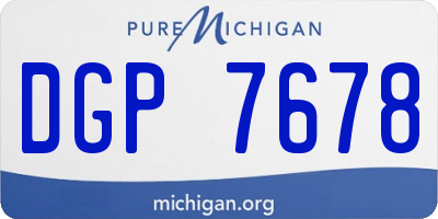 MI license plate DGP7678