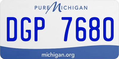 MI license plate DGP7680