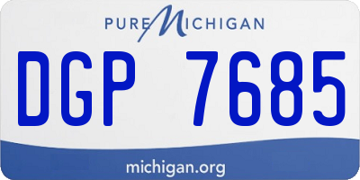 MI license plate DGP7685