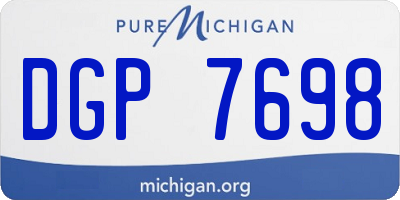 MI license plate DGP7698