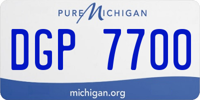 MI license plate DGP7700