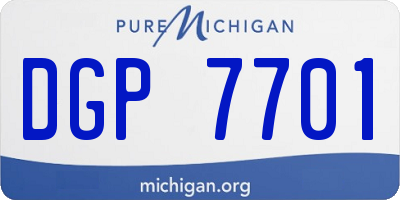 MI license plate DGP7701