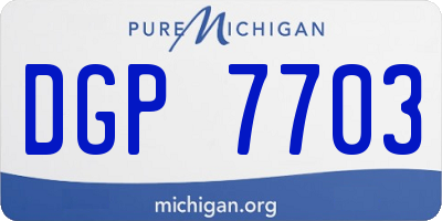 MI license plate DGP7703