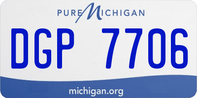 MI license plate DGP7706