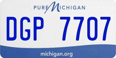 MI license plate DGP7707