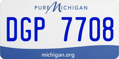 MI license plate DGP7708