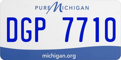 MI license plate DGP7710