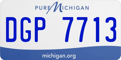 MI license plate DGP7713