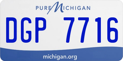 MI license plate DGP7716